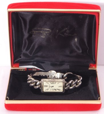 Lot 372 - Roy King gent's tank style wrist watch, a...