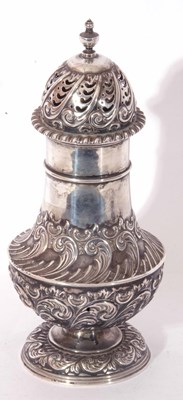 Lot 5 - Large Victorian silver sugar sifter with...
