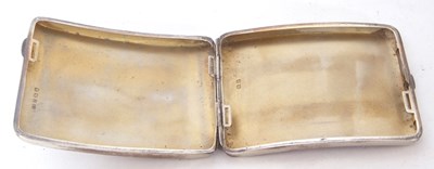 Lot 9 - George V silver cigarette case of rectangular...