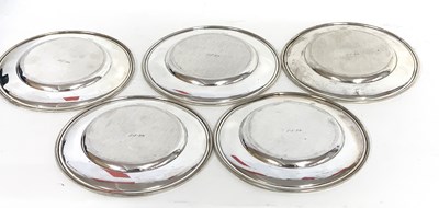 Lot 16 - Five Gorham sterling silver shallow dishes,...