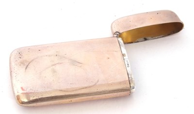 Lot 21 - Victorian silver cigar case of plain polished...