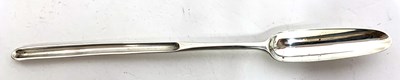 Lot 26 - George III silver double ended marrow scoop of...
