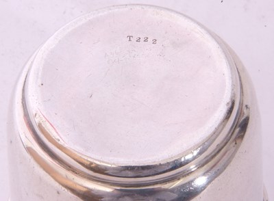 Lot 29 - George V silver mug of plain circular form...