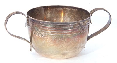 Lot 30 - Irish silver twin handled bowl of circular...