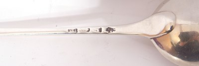 Lot 36 - Georgian silver Old English basting spoon,...