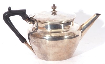 Lot 53 - George V silver bachelor tea pot of bullet...