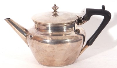 Lot 53 - George V silver bachelor tea pot of bullet...