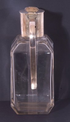 Lot 55 - Edward VII silver mounted glass claret jug,...