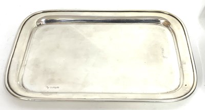 Lot 57 - George V silver tray of plain polished...