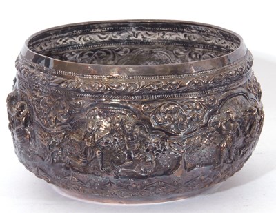 Lot 59 - Eastern white metal bowl, late 19th/early 20th...