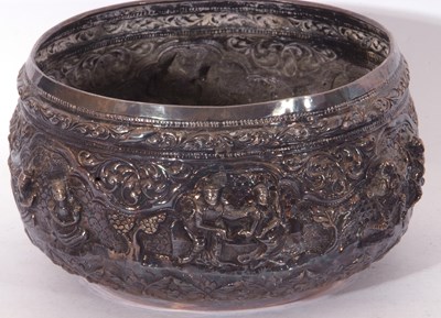 Lot 59 - Eastern white metal bowl, late 19th/early 20th...