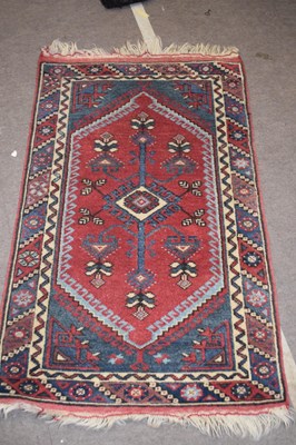 Lot 473 - Small 20th century Middle Eastern wool floor...