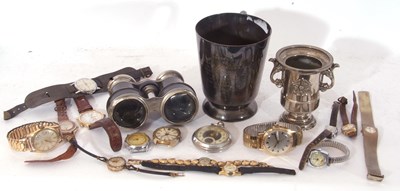 Lot 262 - Mixed Lot: a silver plated pint tankard, a...