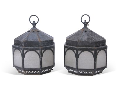 Lot 397 - Pair of early 20th century octagonal metal...