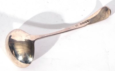 Lot 88 - George III silver sauce ladle, Old English...