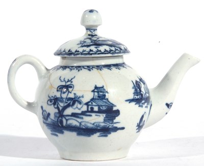 Lot 111 - Lowestoft Porcelain Toy Teapot c.1765