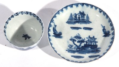 Lot 116 - Lowestoft Porcelain Toy Teabowl and Saucer c.1765
