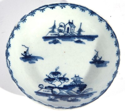 Lot 113 - Lowestoft Porcelain Toy Teacup and Saucer c.1765