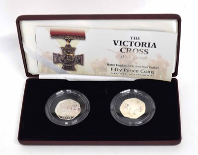 Lot 141 - Cased 2006 silver two coin Victoria Cross...