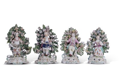 Lot 124 - 18th Century Derby Candlestick Figures