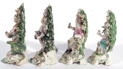 Lot 124 - 18th Century Derby Candlestick Figures