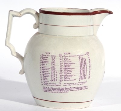 Lot 34 - An early 19th century Pearlware jug decorated...