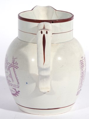Lot 34 - An early 19th century Pearlware jug decorated...