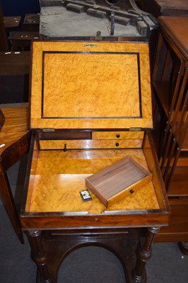 Lot 354 - Victorian rosewood veneered Davenport desk,...