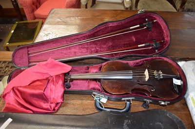 Lot 373 - Vintage violin bearing internal label,...