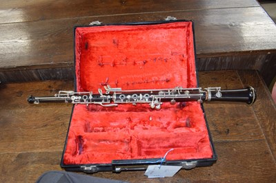 Lot 377 - Evette three piece oboe in hard travel case