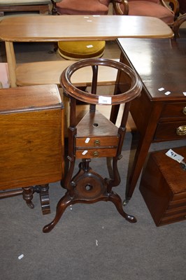 Lot 283 - Georgian mahogany wig or wash stand of typical...