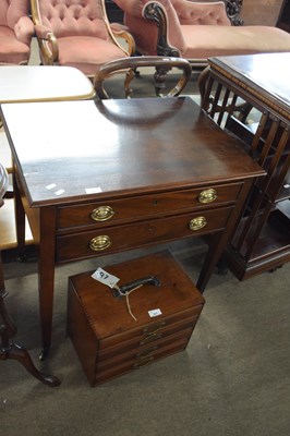 Lot 281 - Georgian mahogany two-drawer side table with...
