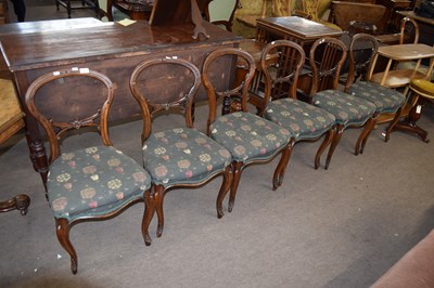 Lot 387 - Set of six Victorian balloon back dining...