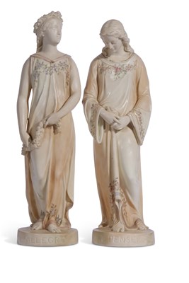 Lot 61 - Pair of early 20th century Royal Worcester...