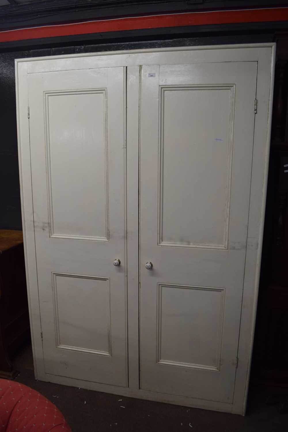 Lot 405 - Large early 20th century painted pine two-door...