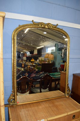 Lot 424 - Large 19th century gilt overmantel mirror with...