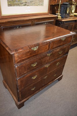 Lot 458 - 18th century and later walnut chest with two...