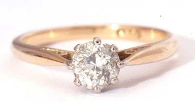 Lot 37 - Single stone diamond ring, a round brilliant...
