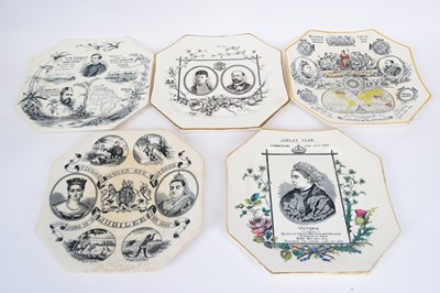 Lot 69 - Group of Victorian octagonal commemorative...
