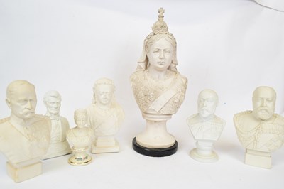 Lot 83 - Quantity of ceramic white glazed busts of...
