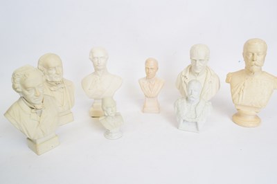 Lot 85 - Quantity of ceramic busts of political and...