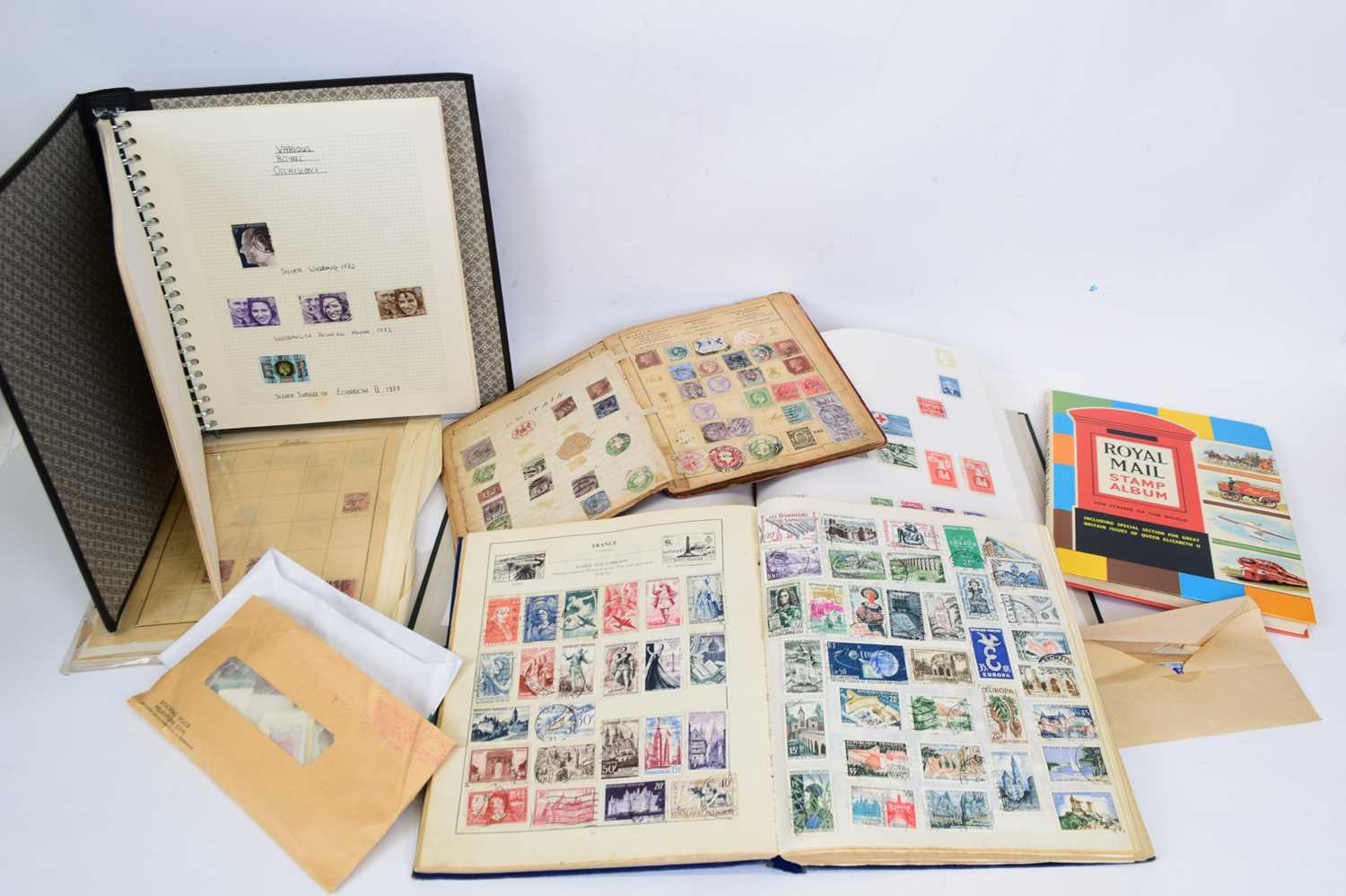 Lot 87 - Box containing quantity of stamp albums,...