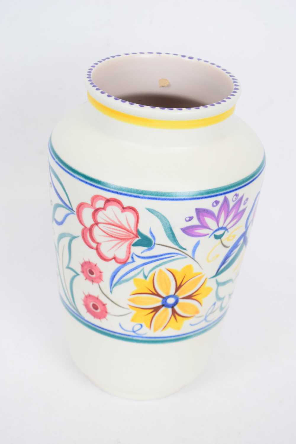 Lot 92 - Poole pottery vase with typical floral design