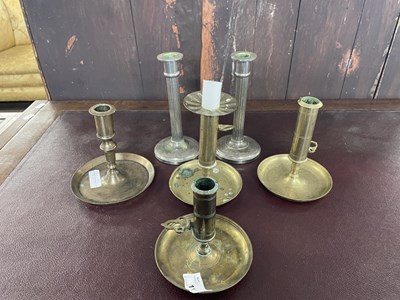 Lot 115 - Collection of brass and white metal...