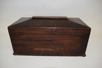 Lot 116 - Wooden sarcophagus shaped tea caddy