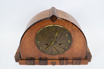 Lot 119 - Art Deco or Jugendstihl clock with metal face...