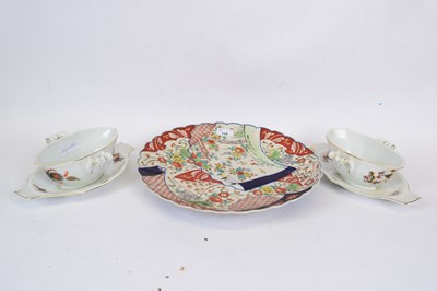 Lot 129 - Pair of Continental porcelain tureens and a...