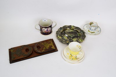 Lot 135 - Mixed ceramics including a lustre ware mug, an...