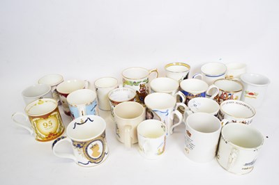 Lot 161 - Collection of commemorative mugs, various...