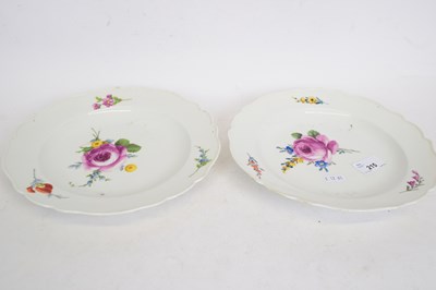 Lot 215 - Pair of Marcolini Meissen plates within shaped...